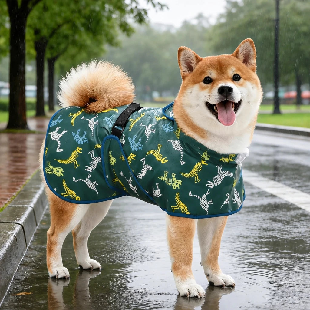 Waterproof Dog Raincoat with Belly Coverage