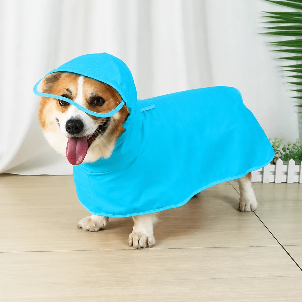 Waterproof Dog Raincoat with Belly Coverage
