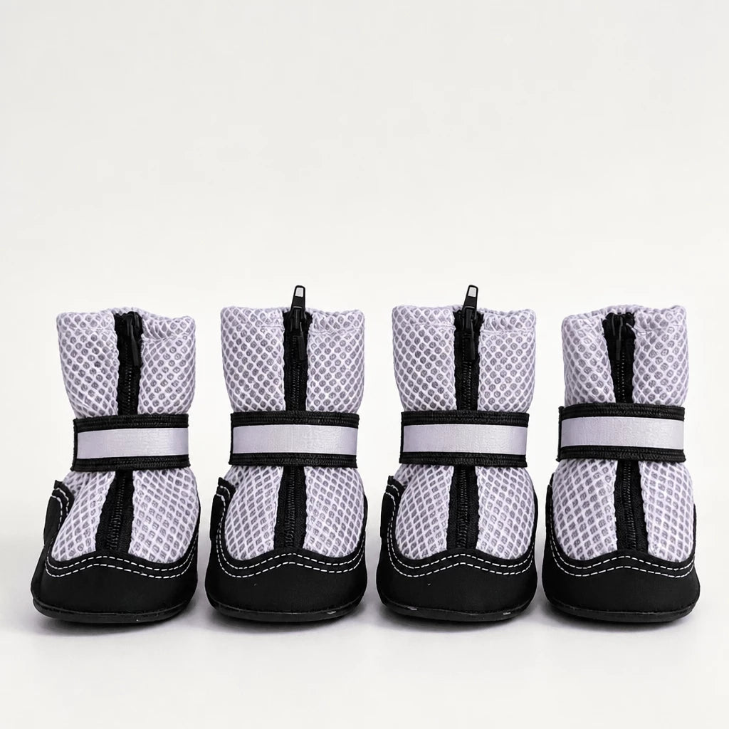 Breathable Mesh Dog Shoes with Zipper Closure