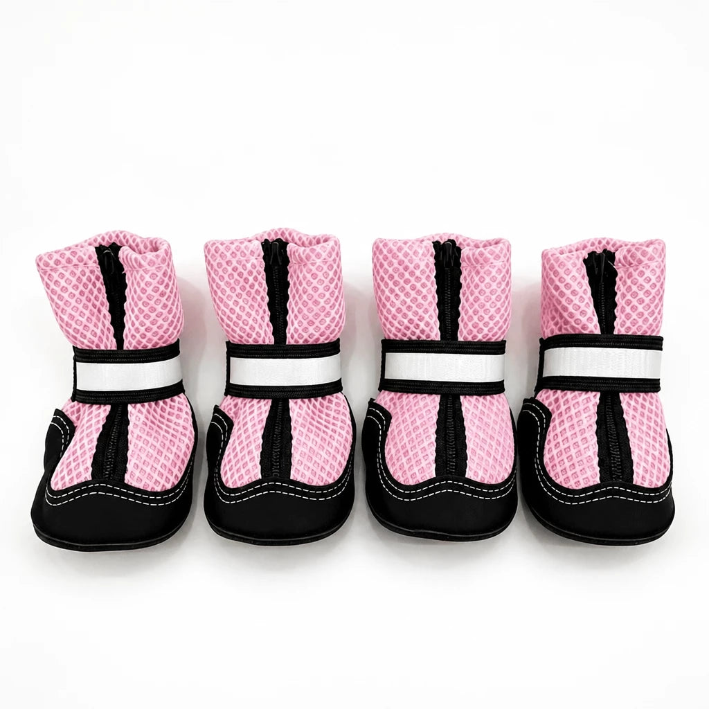 Breathable Mesh Dog Shoes with Zipper Closure