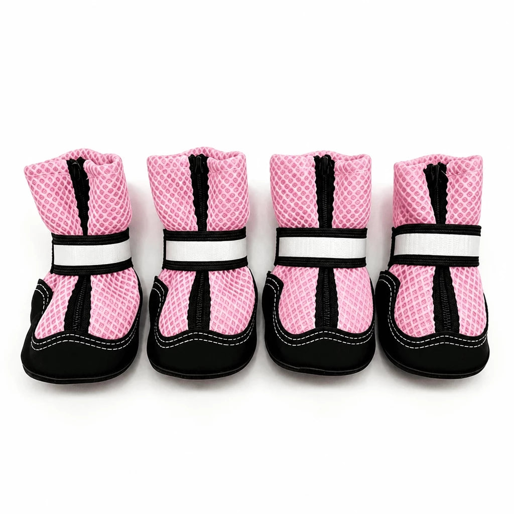 Breathable Mesh Dog Shoes with Zipper Closure