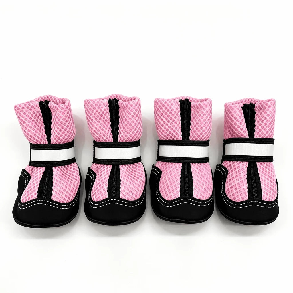 Breathable Mesh Dog Shoes with Zipper Closure