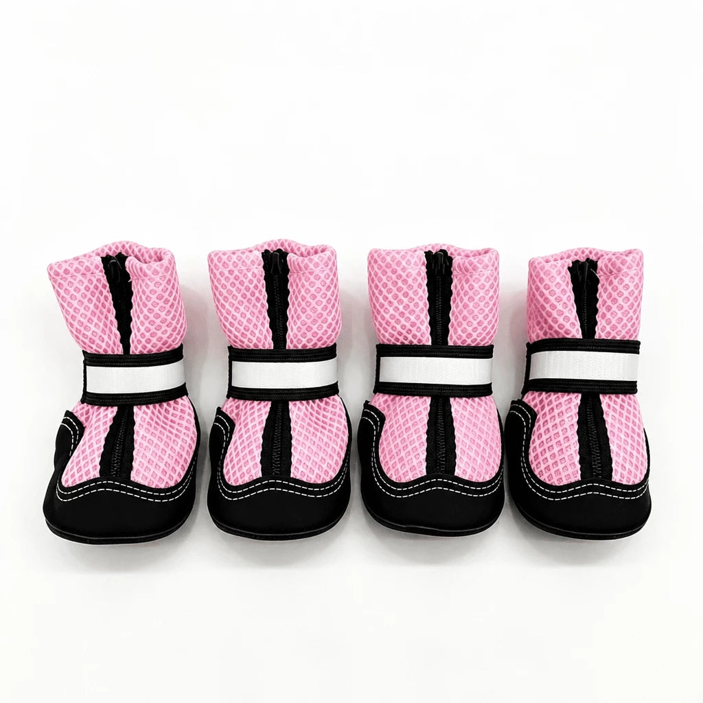Breathable Mesh Dog Shoes with Zipper Closure