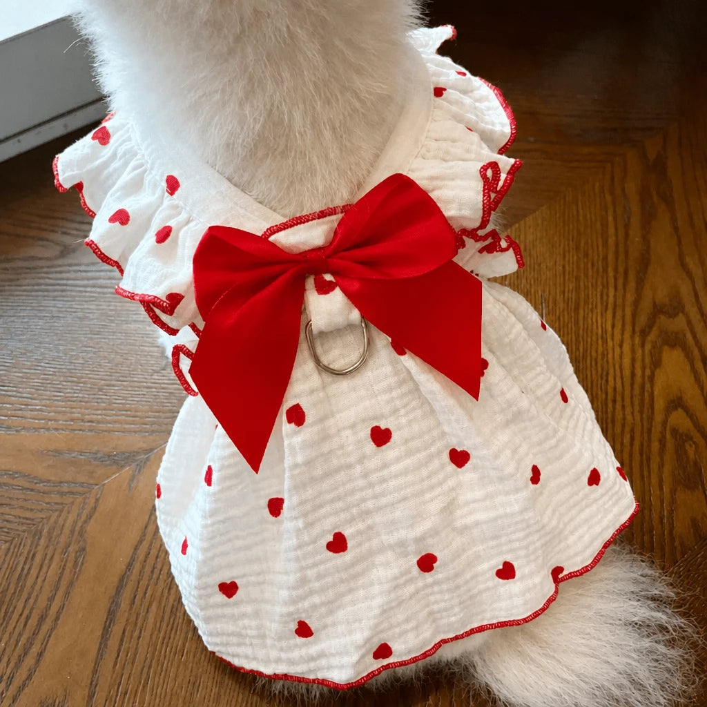 Lightweight Cotton Pet Dress for Small Dogs and Cats