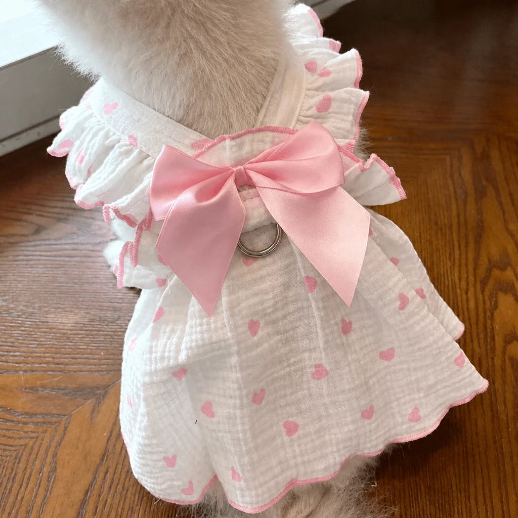 Lightweight Cotton Pet Dress for Small Dogs and Cats