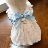 Lightweight Cotton Pet Dress for Small Dogs and Cats