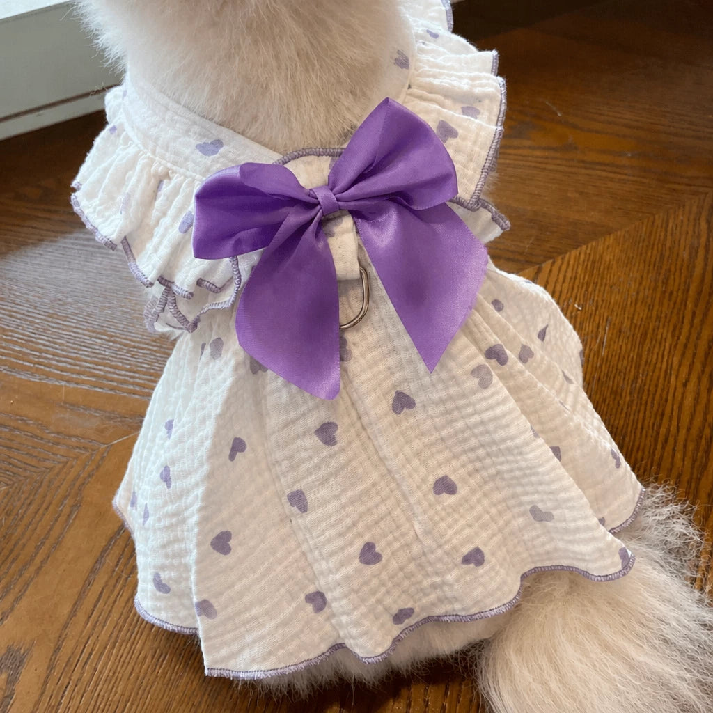 Lightweight Cotton Pet Dress for Small Dogs and Cats