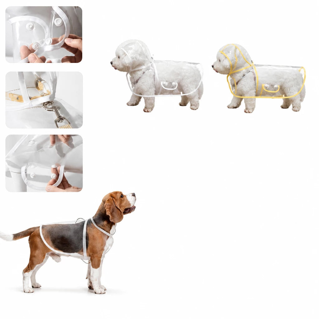 Hooded Full-Coverage Dog Raincoat