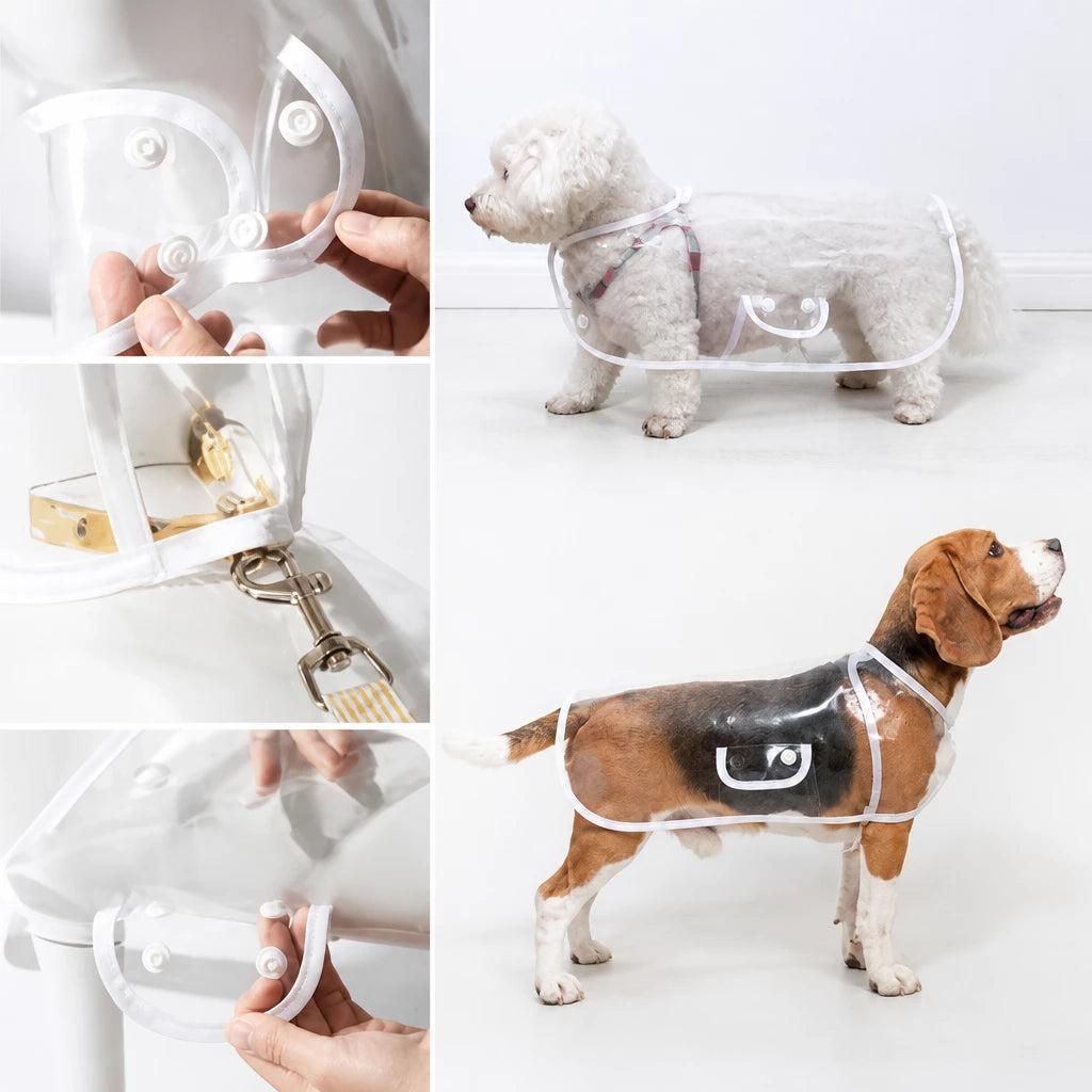 Hooded Full-Coverage Dog Raincoat