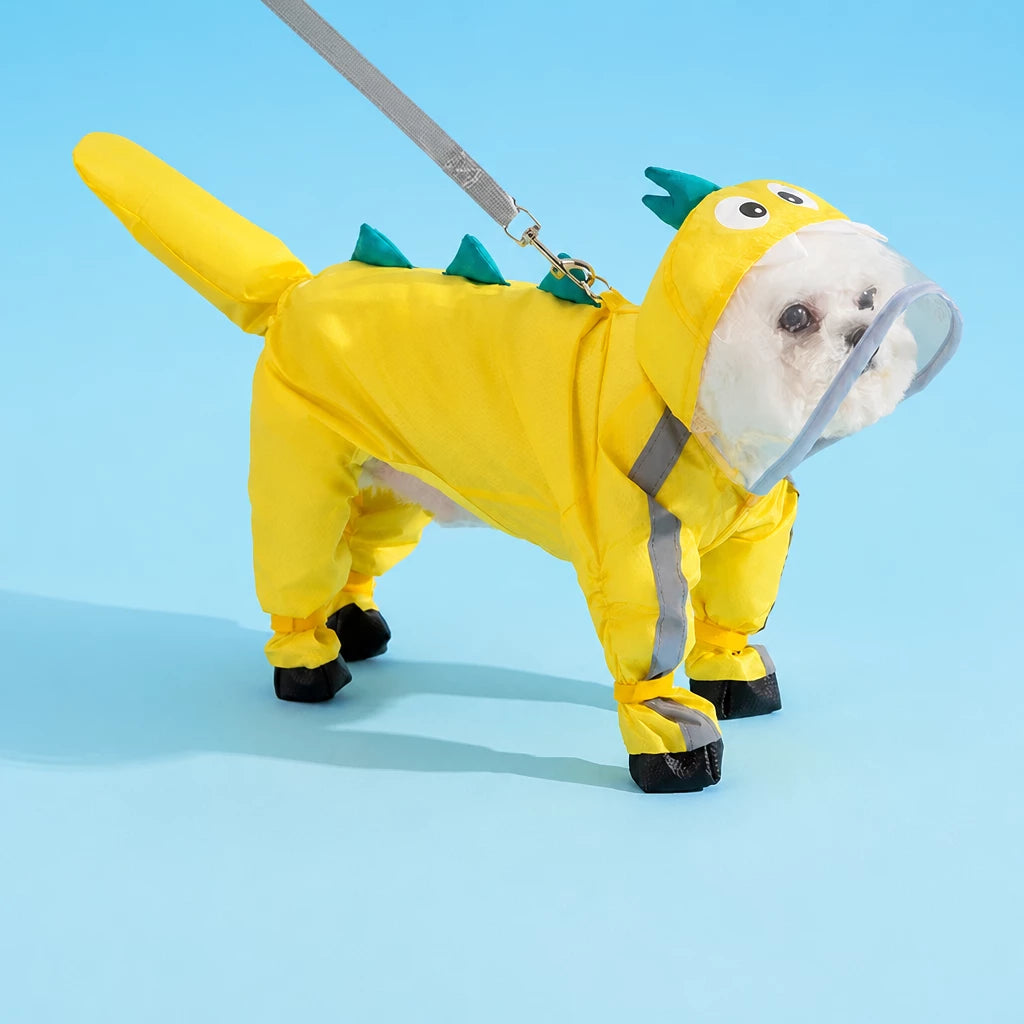 Four-Leg Raincoat for Small Dogs