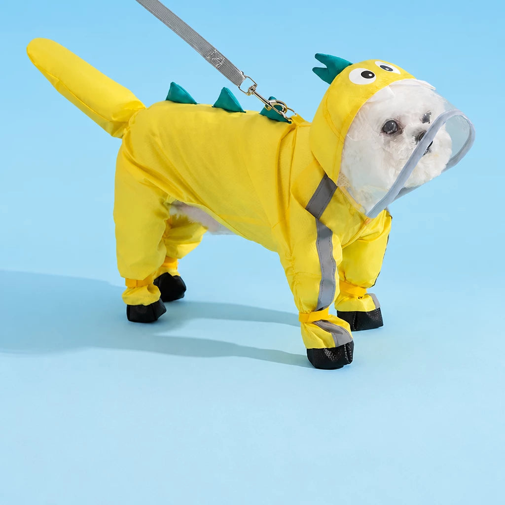 Four-Leg Raincoat for Small Dogs