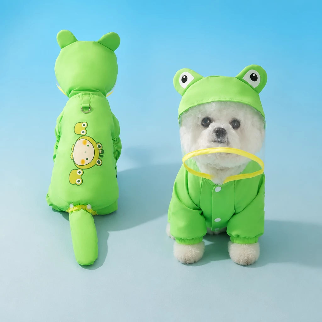 Four-Leg Raincoat for Small Dogs