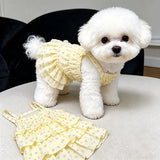 Cotton Pet Dress with Tiered Skirt