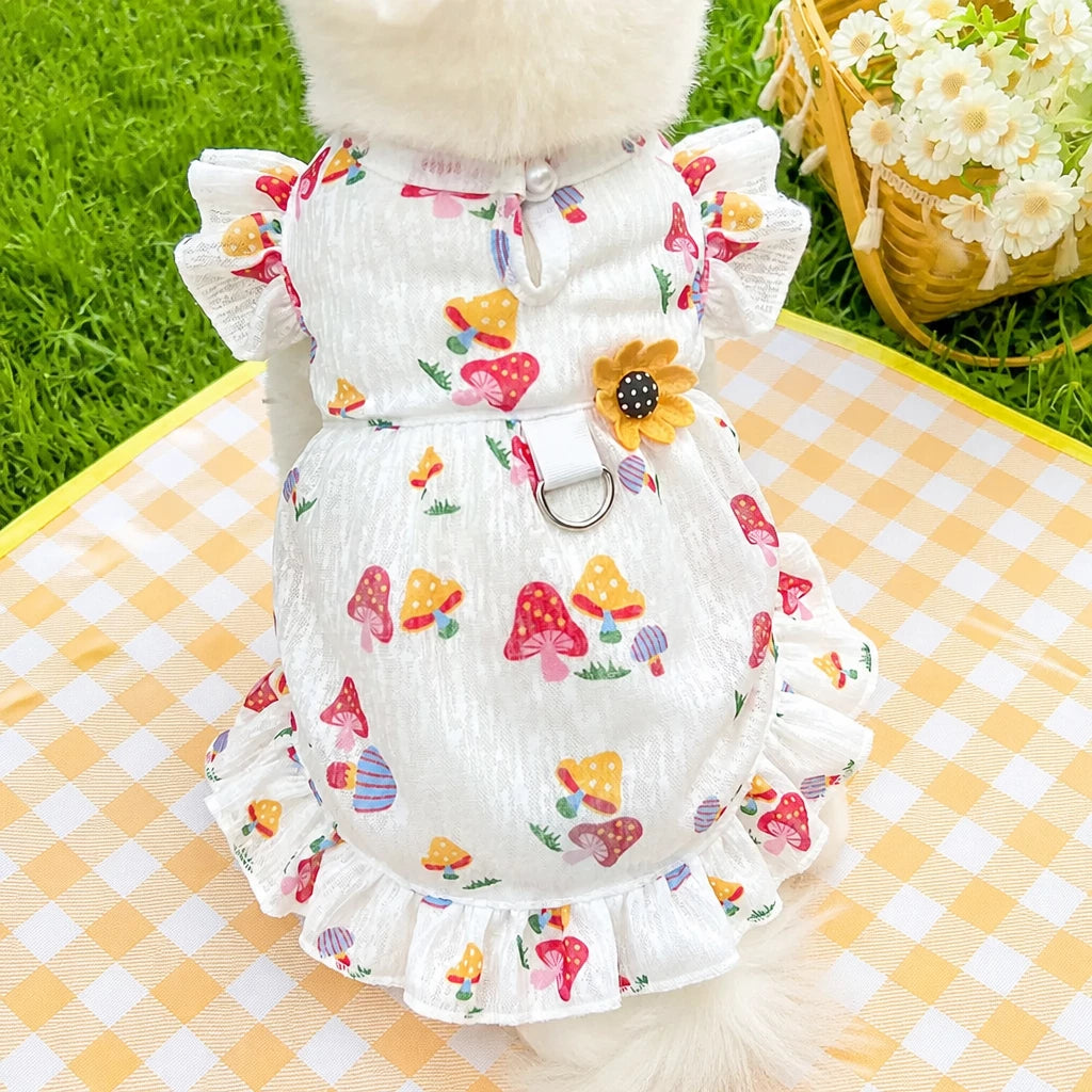 Lightweight Polyester Pet Dress for Cats and Small Dogs