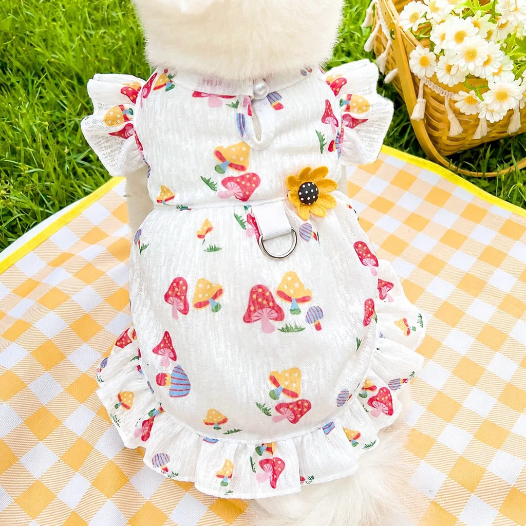 Lightweight Polyester Pet Dress for Cats and Small Dogs