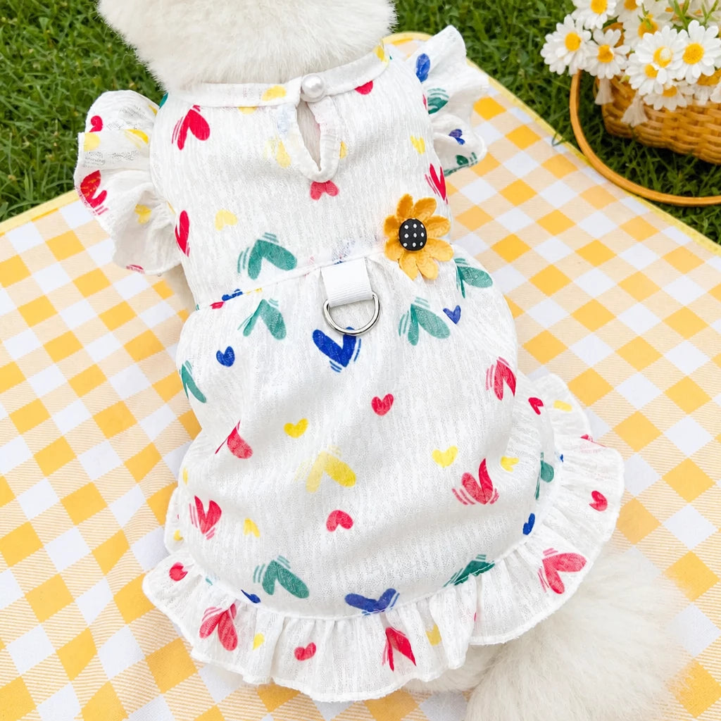 Lightweight Polyester Pet Dress for Cats and Small Dogs