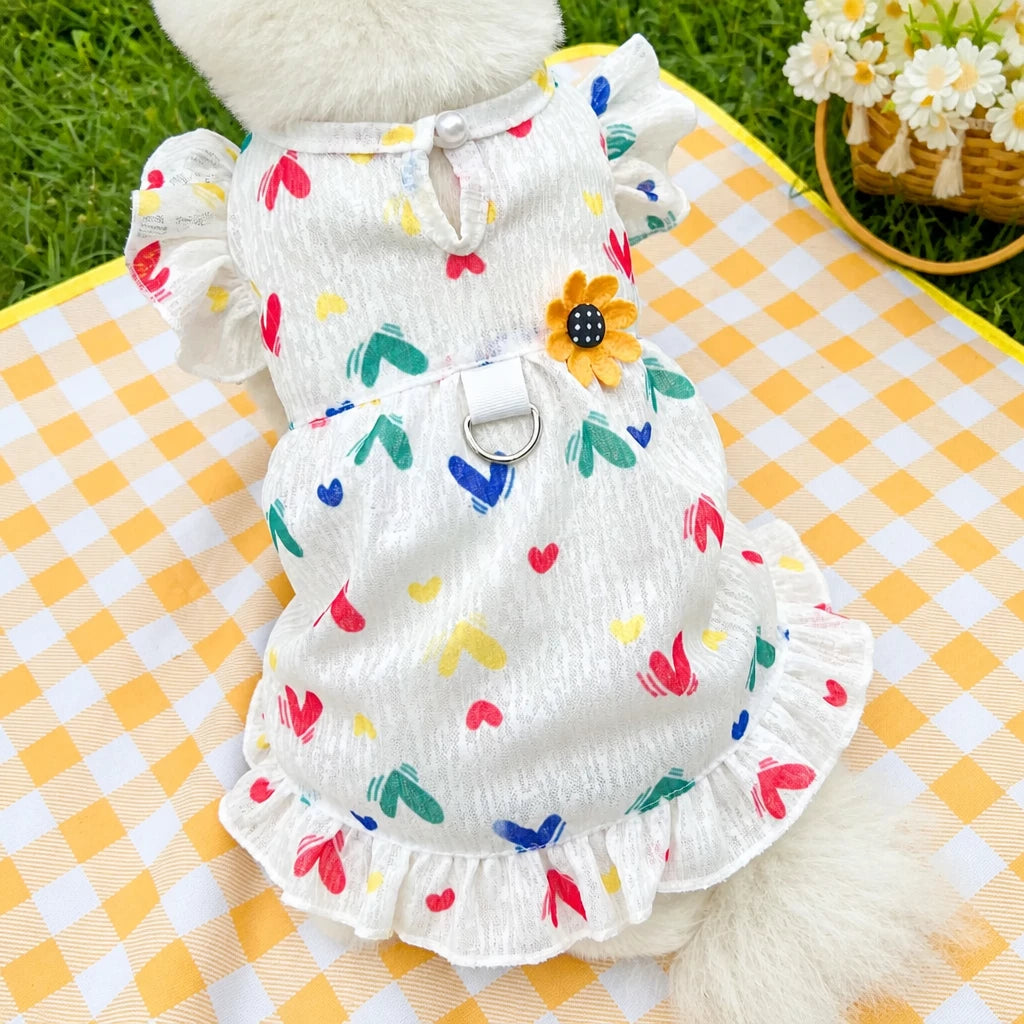Lightweight Polyester Pet Dress for Cats and Small Dogs