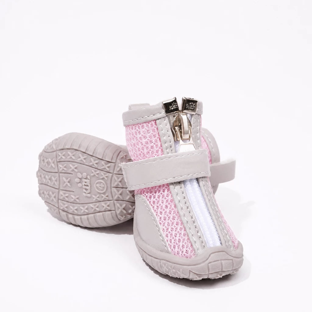 Oxford Cloth Small Dog Shoes with Zipper Closure