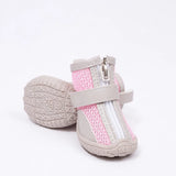 Oxford Cloth Small Dog Shoes with Zipper Closure