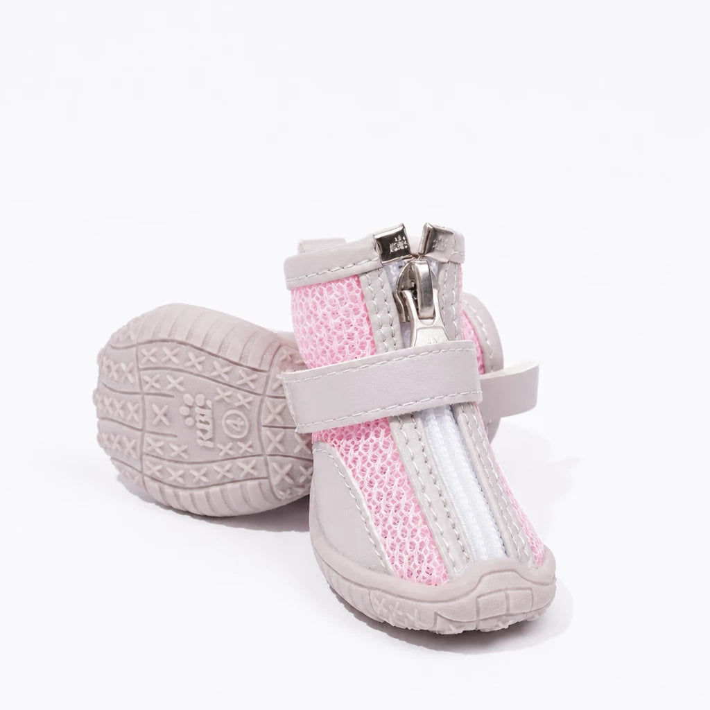 Oxford Cloth Small Dog Shoes with Zipper Closure