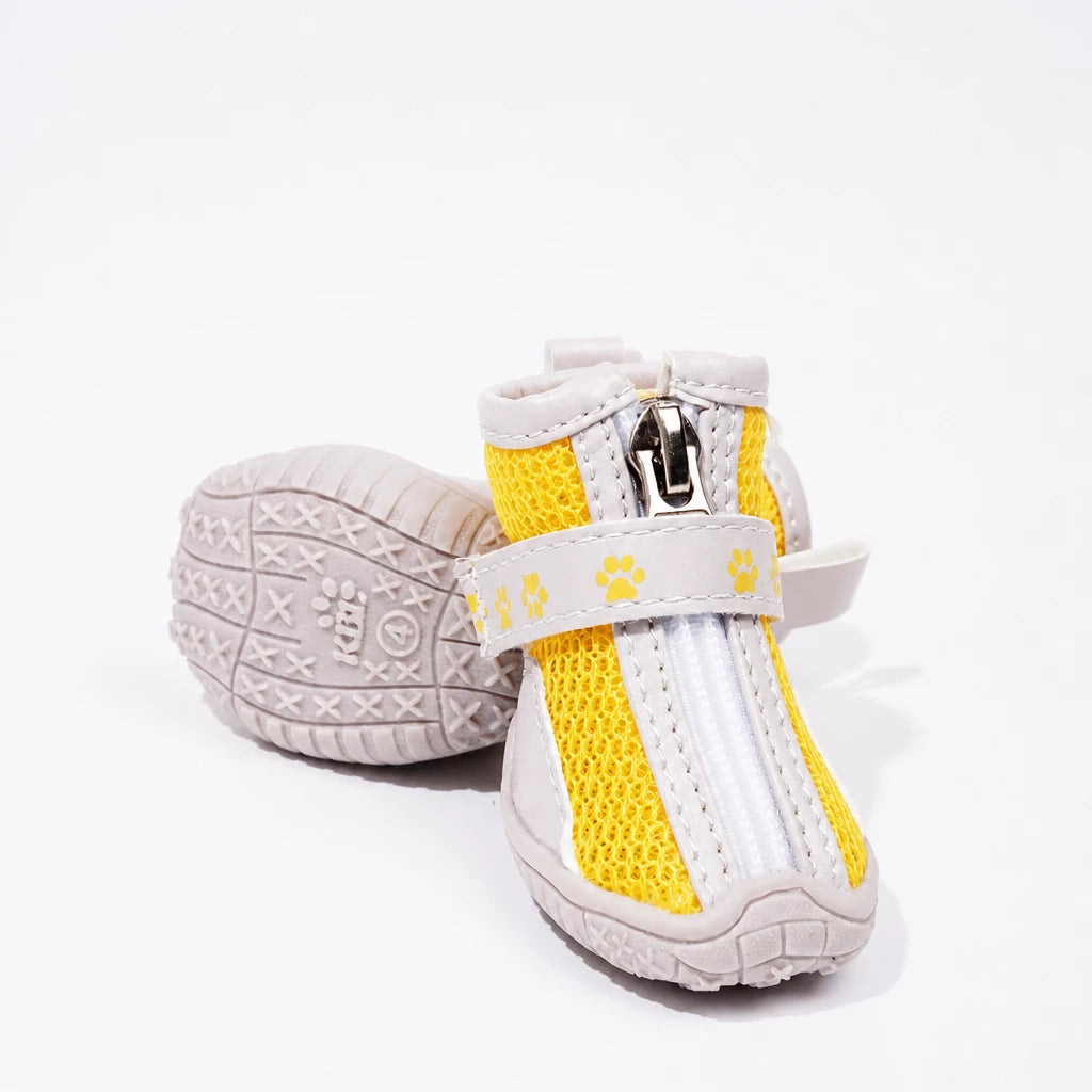 Oxford Cloth Small Dog Shoes with Zipper Closure