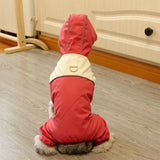 Four-Leg Polyester Dog Raincoat for Rainy-Day Walks