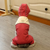 Four-Leg Polyester Dog Raincoat for Rainy-Day Walks