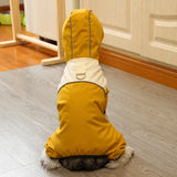 Four-Leg Polyester Dog Raincoat for Rainy-Day Walks
