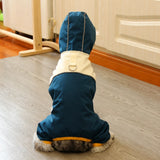 Four-Leg Polyester Dog Raincoat for Rainy-Day Walks