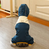 Four-Leg Polyester Dog Raincoat for Rainy-Day Walks