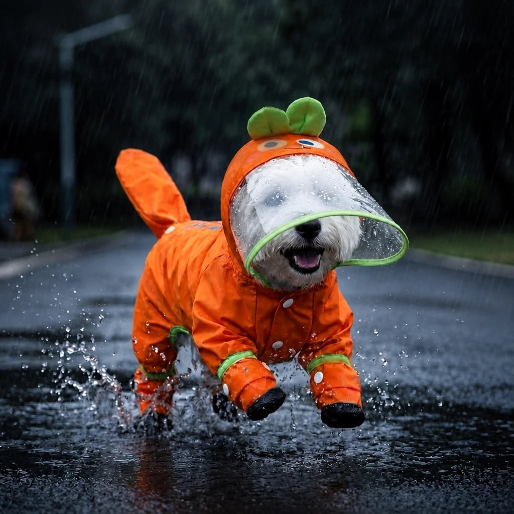 Waterproof Four-Leg Dog Raincoat