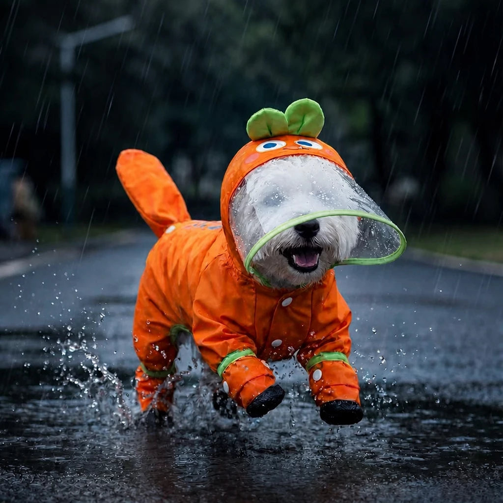 Waterproof Four-Leg Dog Raincoat