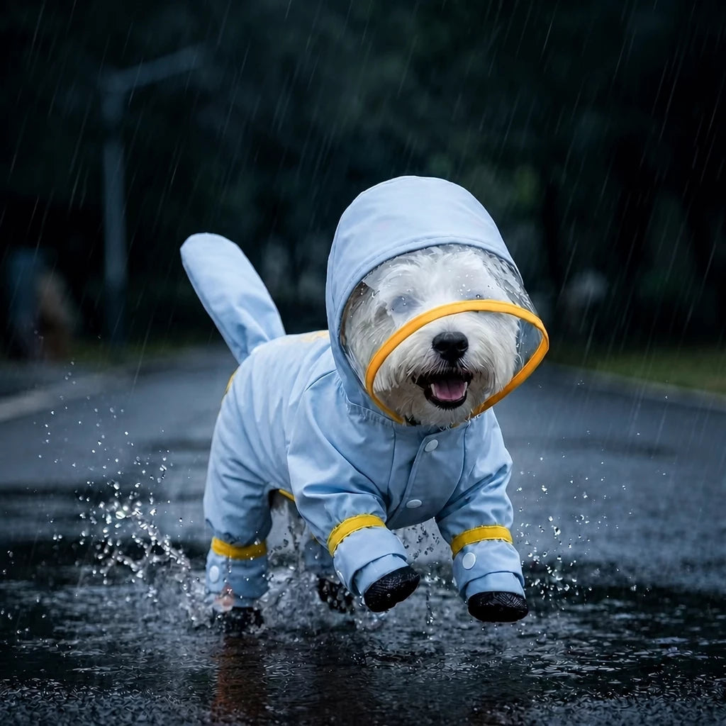 Waterproof Four-Leg Dog Raincoat