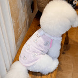 Lightweight Printed Lace-Trim Pet Vest for Dogs & Cats