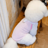 Lightweight Printed Lace-Trim Pet Vest for Dogs & Cats