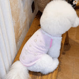 Lightweight Printed Lace-Trim Pet Vest for Dogs & Cats