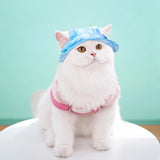 Adjustable Cotton Pet Bucket Hat with Ear Openings