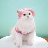 Adjustable Cotton Pet Bucket Hat with Ear Openings