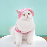 Adjustable Cotton Pet Bucket Hat with Ear Openings