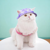 Adjustable Cotton Pet Bucket Hat with Ear Openings
