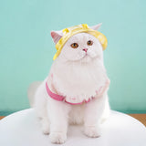 Adjustable Cotton Pet Bucket Hat with Ear Openings