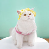 Adjustable Cotton Pet Bucket Hat with Ear Openings