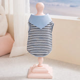Striped Polo-Style Harness Vest for Small Dogs