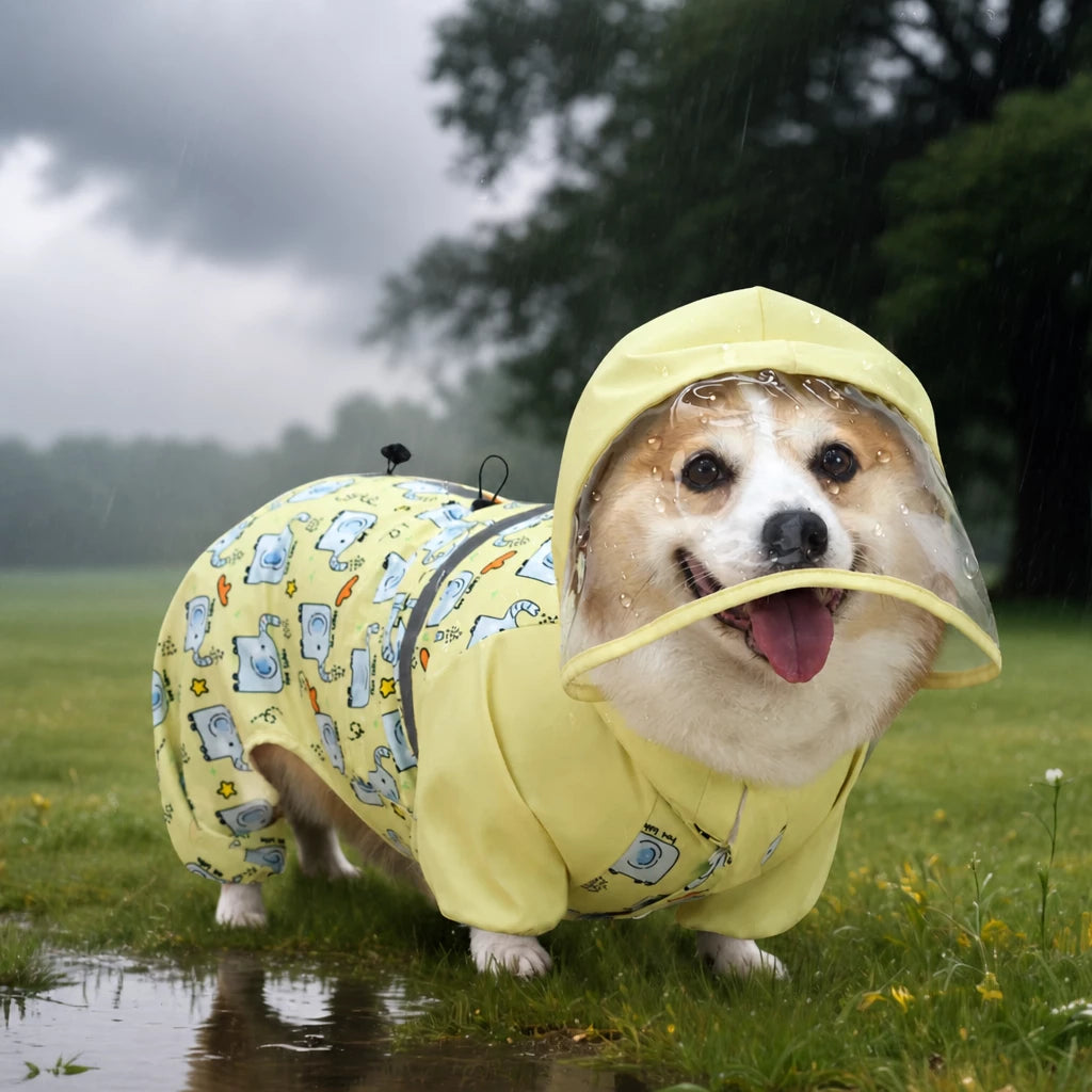 Full-Coverage Four-Leg Dog Raincoat