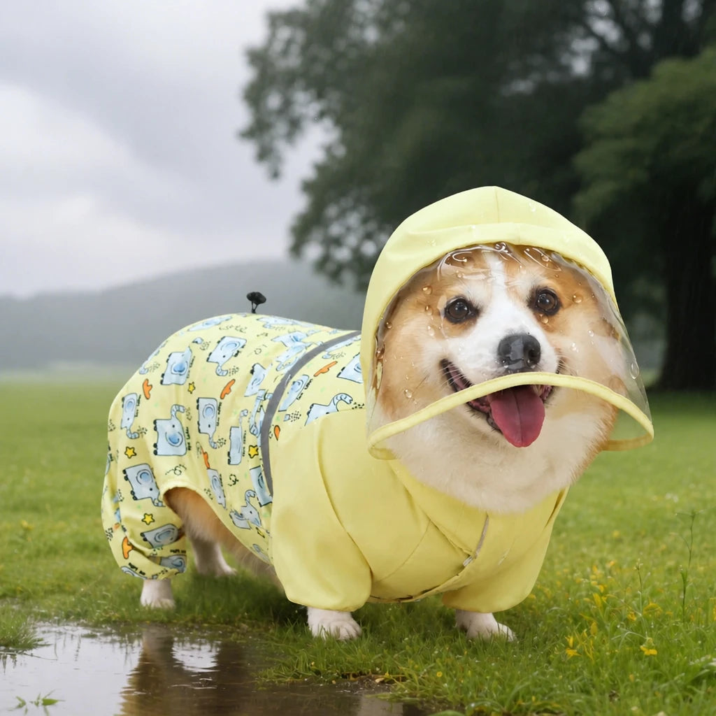 Full-Coverage Four-Leg Dog Raincoat