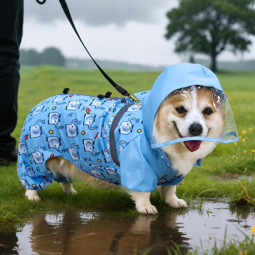 Full-Coverage Four-Leg Dog Raincoat