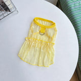 Silk Heart Cutout Ruffle Dress for Small Dogs & Cats