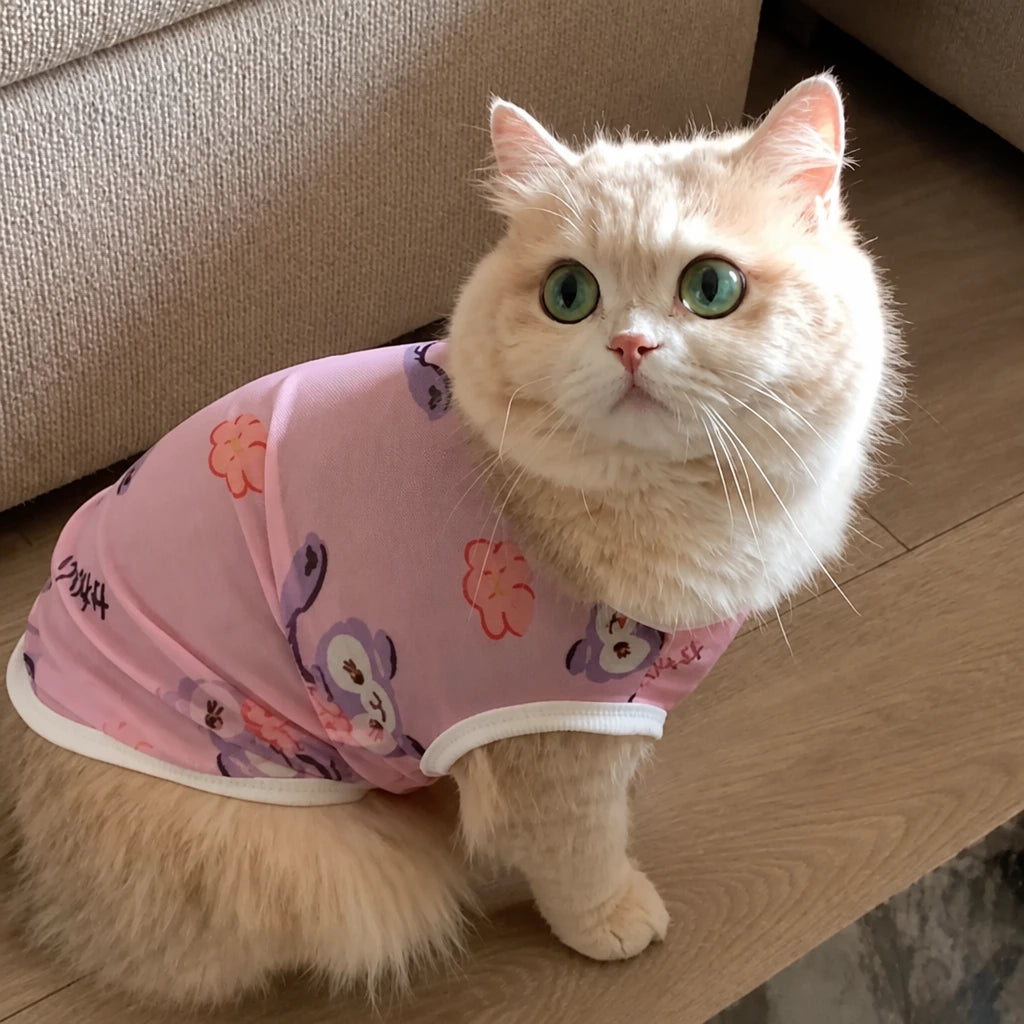 Lightweight Mesh Pet Vest for Cats and Small Dogs