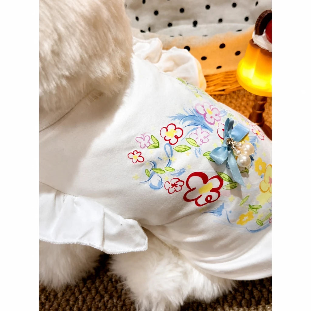 Bow Tie Flutter-Sleeve Pet Vest