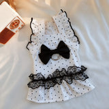 Polka Dot Flutter-Sleeve Pet Dress for Cats & Small Dogs